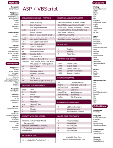 VBScript Cheat Sheet