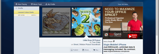 miniPandora: Free mini browser for Pandora.com