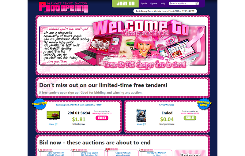 ProtoPenny - Penny Auction System Professional Edition
