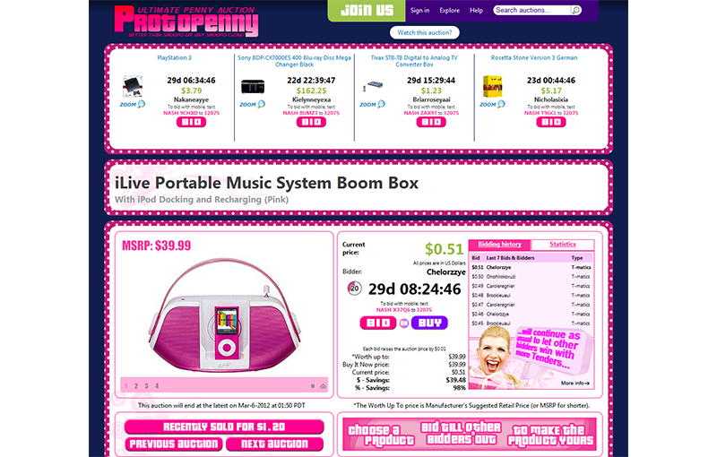 ProtoPenny - Penny Auction System Professional Edition