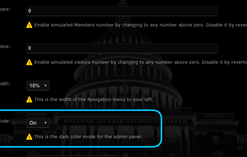 Admin Dark Mode — image 1