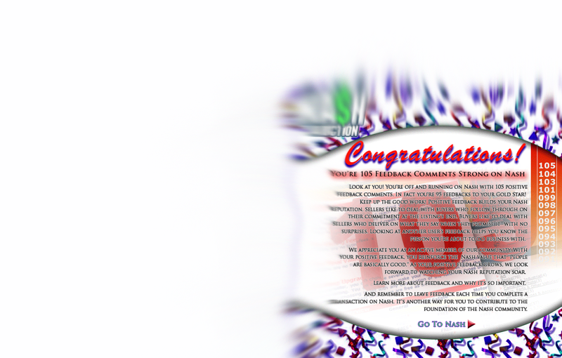 Feedback Congratulations