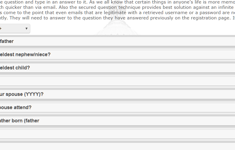 Secret Question Answer System — image 1